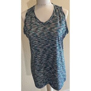 The Epic Tank Women's Relaxed Fit Sleeveless Athletic Top Blue Multi
